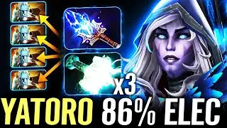 🔥 YATORO Drow Ranger Hard Counter PL — 86% Electric Mjollnir + Aghanim +2 Split Shot META Dota 2 Pro