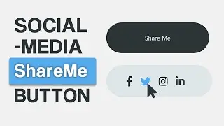 Social media Share Button with Hover Animation using HTML & CSS Only.