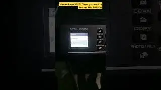 how to know Brother Mfc T920 wifi direct password