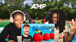AMP EXTREME WIPEOUT WITH MRBEAST | REACTION