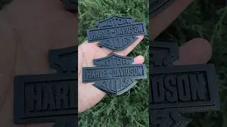 Harley-Davidson шильдики , эмблемы напечатаны на 3д принтере. Финальный результат после окраски