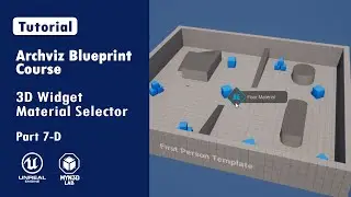 Archviz Blueprint Creation With Unreal Engine 5 |  3D Widget Material Selector | Part 7-D