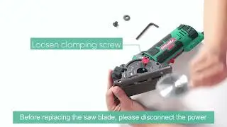 With the CS-85C Mini Circular Saw, how do you replace the saw blade?