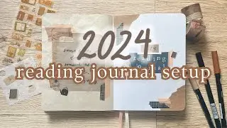 2024 READING JOURNAL SETUP + a flip through of my january spreads! 🕯☕️📚 journal with me