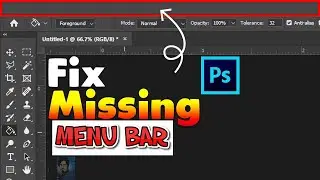 How to Show The Missing Menu Bar in Adobe Photoshop