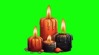 Relaxing Candle Flame Animation | Green Screen Candle Light Loop | 4K Aesthetic Background