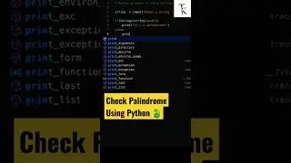 Palindrome code in python || how to find palindrome in 🐍🐍
