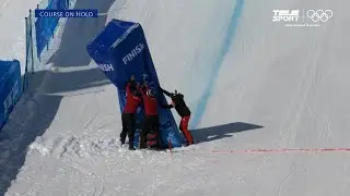 Ветер СДУЛ финишный купол и остановил гонку. Фристайл на Олимпиаде-2022