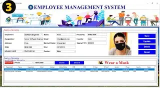 3/3  - Employee Management System Project With Database in Python  Python Project