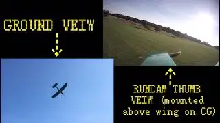 RUNCAM THUMB on balsa FT tiny trainer! Ground and pilot view! #flitetest #runcamthumb #scratchbuild