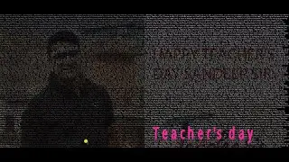 Pure CSS Text Portrait Effect| Teacher's Day| Sandeep Sharma Sir