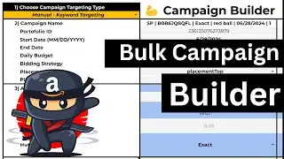 Adtactix Bulk Campaign Builder Tool - How to Build New Amazon PPC Campaigns Using Bulk Operations