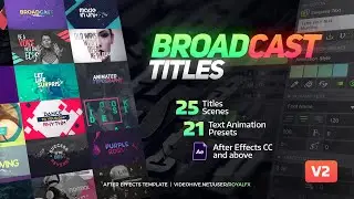 TypeX - Broadcast Pack: Title Animation Presets Library