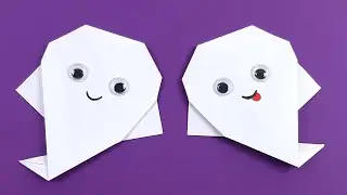 Origami Ghost VERY SIMPLE Paper ghost Easy paper crafts for Halloween