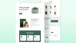 Create a Responsive Plants Website Design Using HTML CSS & JavaScript 🎍
