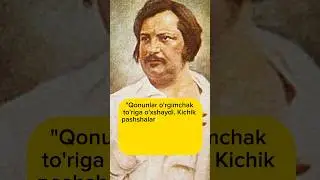 Onore de Balzak: Qonunlar o’rgimchak to’riga o’xshaydi…