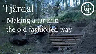 Making a tar kiln the old fashioned way