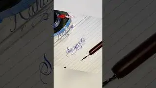 Sangeeta Name 8n Beautiful handwriting | Satisfying hand writing with ink pen | #calligraphy