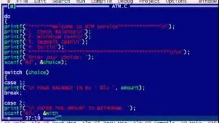 C Program to Display the ATM Transaction