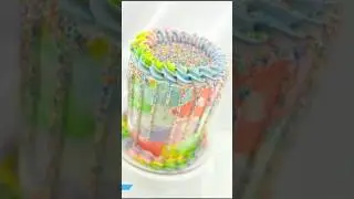 🌈 RAINBOW MARBLE Cake Tutorial: How to Frost and Pipe Multiple Buttercream Colors & Drip 