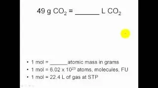 STOICHIOMETRY & MOLE Conversion Problems & Dimensional Analysis