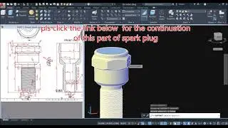How to bore a hole through spark plug using subtract command in Autocad