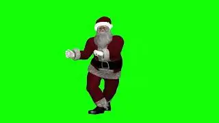 Animated 3D character Santa Claus dancing Rock & Roll on green screen 🎅