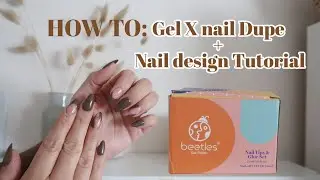 APRES GEL X NAIL DUPE  + DESIGN TUTORIAL