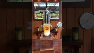 I made a beer fountain for my bar #beerfountain #woodworking #diy #beer #mancave #backyardbar