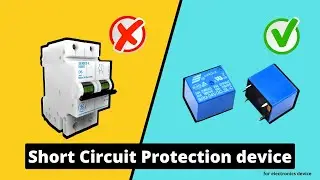 Short Circuit Protection Device using relay #electronics