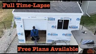 How to build a 10x16 shed - Start to Finish Timelapse
