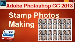 How to Make Stamp Size Photo In Photoshop CC 2018