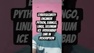 🔐 Cybersecurity Engineer Jobs 2025 | ICE Hyderabad | Python, Django, Docker Skills Needed