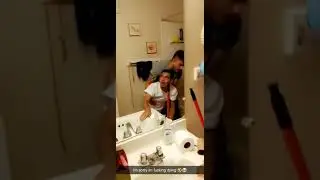 Super drunk guy on toilet