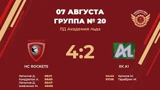 HC ROCKETS – ХК А1 | Группа №20 | ЛД Академия льда