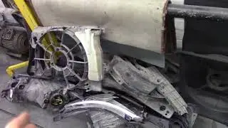 Kia Rio, frontal impact. Body repair after an accident.