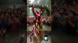 superheroes catches crocodile part 2💥 ALL Characters (Marvel & DC) #avengers #dc #ai #shorts