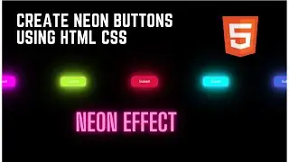 Neon text effect in css , create neon button using css