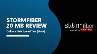 Stormfiber 20 Mb Review with Ookla Speed Test and IDM Speed Test + Upgrade Package | Urdu