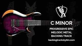 Progressive Epic Melodic Metal Backing Track in C Minor | 106 BPM
