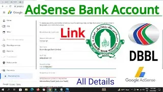 How to Add bank account in YouTube AdSense google adsense payment youtube Dutch Bangla Bank Limited