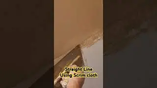 Scrim cloth hack for getting a straight line edge, #plastering, #tips, #hacks, #KHM,#plaster