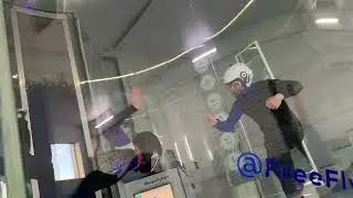 Полеты детей в аэротрубе в Новосибирске, организованные общественной организацией Вектор