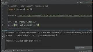 Basic python facebook graph api [EP1] - install lib - token - basic get