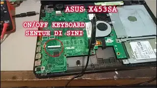 Memastikan laptop asus X453SA mati total | cara menghidupkan tanpa keyboard