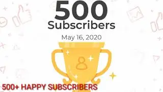 REACHED🔥 500+ HAPPY 😊SUBSCRIBERS .THANKS🙏 AND KEEP SUPPORTING🙏