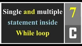 Single and multiple statement inside While loop