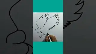 Eagle Drawing With Number 3 