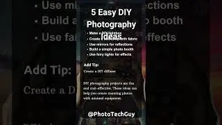 5 Easy DIY Photography Ideas! #shorts