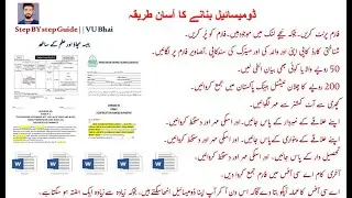 How To Make Domicile in Pakistan || 2021